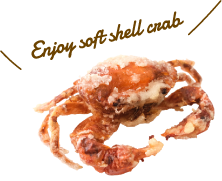 Enjoy soft shell crab