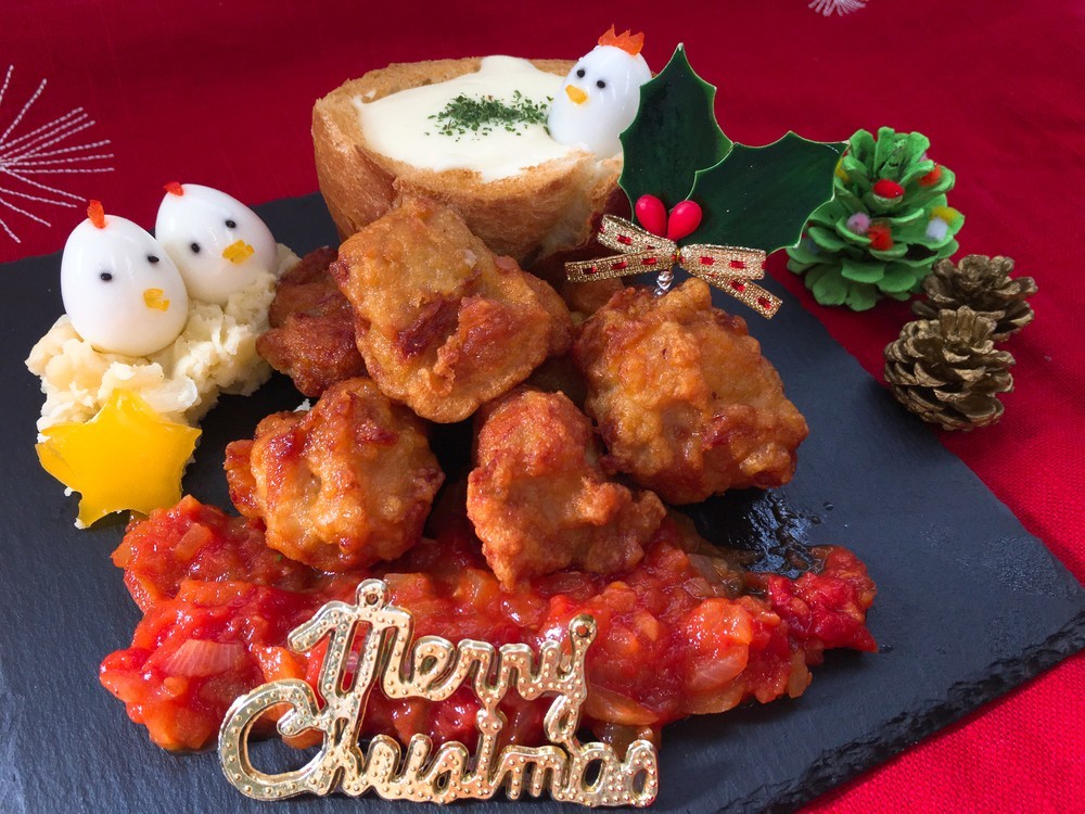 クリスマスにぴったり 冷凍唐揚げでチーズフォンデュ ジャパングループ ジャパンフードサービス